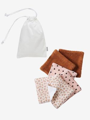 Set van 6 washandjes hazelnoot Set van 6 washandjes hazelnoot