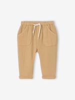 Babysweater van katoengaas cappuccino - thumbnail