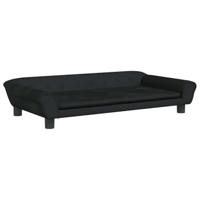 vidaXL Hondenmand 100x50x21 cm fluweel zwart - thumbnail