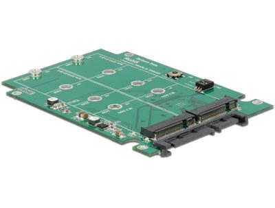 DeLOCK Converter SATA 22P > 2x 67P M.2 NGFF adapter