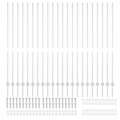VidaXL Afrasteringspaal 22 pcs zilver 200 cm staal VidaXL Afrasteringspaal 22 pcs zilver 200 cm staal