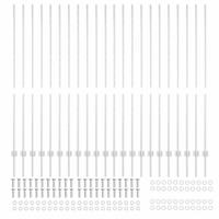 VidaXL Afrasteringspaal 22 pcs zilver 200 cm staal - thumbnail