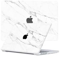 Lunso MacBook Pro 14 inch (2021-2024) cover hoes - case - Marble Vana - thumbnail