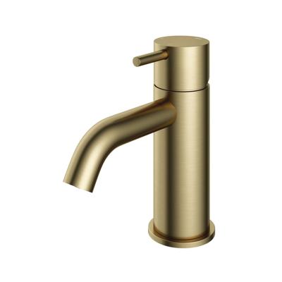 Wastafelmengkraan Hotbath Cobber 1-hendel Gebogen 14.3 cm Living Colours Geborsteld Messing Living Colours