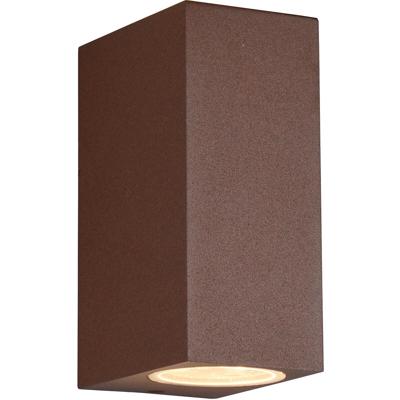 Roestkleurige LED Buiten Wandlamp - Spatwaterdicht IP44 - GU10 Fitting