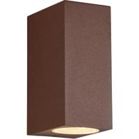 Roestkleurige LED Buiten Wandlamp - Spatwaterdicht IP44 - GU10 Fitting - thumbnail