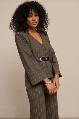 Studio Anneloes Cilou Stripe Top 13473 T-shirt Lange Mouw 7414 New Army/kit