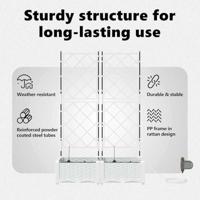 Tuin Bloempot 2 pcs Wit Staal - thumbnail