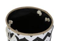 Mand DKD Home Decor Wit Zwart Jute Zig-zag Modern 38 x 38 x 45 cm - thumbnail