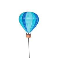 Luchtballon steker metaal blauw 18x65cm - thumbnail