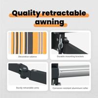 VidaXL Inklapbaar zonnescherm multikleur 500 × 300 cm - thumbnail