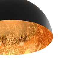 VidaXL Plafondlampen 2 st halfrond e27 zwart en goudkleurig - thumbnail