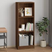 Boekenkast 40x24x109 cm bewerkt hout bruineikenkleurig - thumbnail