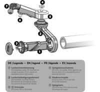 Krampe Klapbare spiegel kf cross met plug zwart - thumbnail