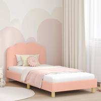 Bedframe voor kinderen met hoofdbord Roze 90 x 190 cm - thumbnail
