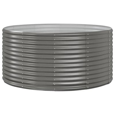 Plantenbak 140x140x68 cm gegalvaniseerd staal grijs Plantenbak 140x140x68 cm gegalvaniseerd staal grijs