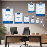 Europel clicklijst Economy, lijst 25 mm, ft A3, zilver - thumbnail