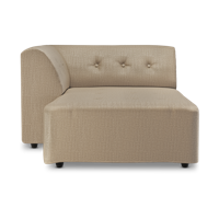 HKliving Vint bank left divan Pure Earth - thumbnail