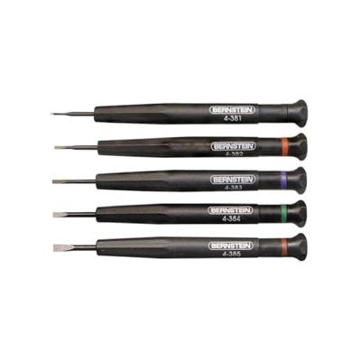 Bernstein Tools for Electronics 4-380 Horlogemaker-schroevendraaier set 5-delig Kopbreedte: 1 mm, 1.5 mm, 2 mm, 2.5 mm, 3 mm