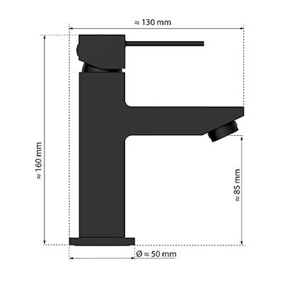 EISL CALVINO mengkraan wastafel | mat zwart - NI075THI-B NI075THI-B EISL CALVINO mengkraan wastafel | mat zwart - NI075THI-B NI075THI-B