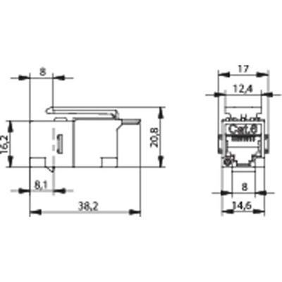 Telegärtner 100023165 RJ45-inbouwmodule Keystone CAT 6 1 stuk(s)