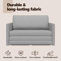 Slaapbank 110cm Wolkengrijs Stof - thumbnail