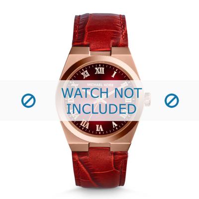 Horlogeband Michael Kors MK2357 Croco leder Rood 9mm