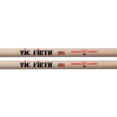 Vic Firth 3A drumstokken hickory 3A met houten tip Vic Firth 3A drumstokken hickory 3A met houten tip