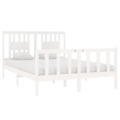 Bedframe massief hout wit 135x190 cm - thumbnail