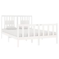 Bedframe massief hout wit 135x190 cm - thumbnail