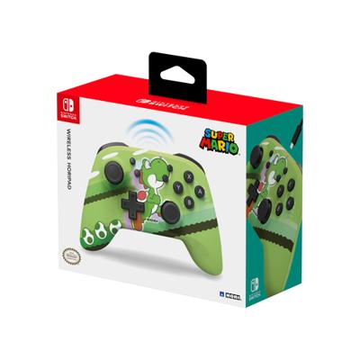 Gamepad - HORI - HORIPAD - Draadloos - Groen - Nintendo Switch en OLED - Super Mario - Yoshi-Dash - thumbnail