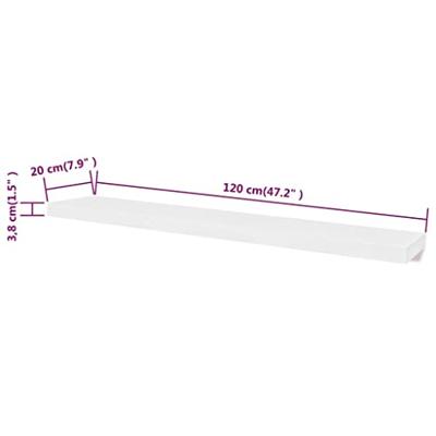 Wandplanken MDF zwevend voor boeken/dvd wit 2 st Wandplanken MDF zwevend voor boeken/dvd wit 2 st