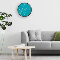 BRESSER MyTime LEDsec wandklok 24 cm met temperatuurweergave (sky blue) - thumbnail