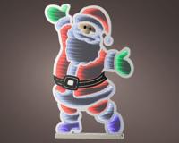 Kaemingk Infinity light LED kerstman 41x60x60cm Wit/Rood - thumbnail