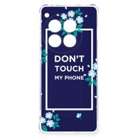OnePlus 12 Anti Shock Case Flowers Blue DTMP - thumbnail