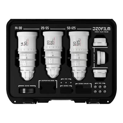 DZOFilm Pictor Zoom Bundle 14-30/50-125/20-55 T2.8 (White)