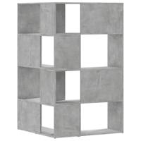 Boekenkast 4-laags hoek 85x85x140 cm bewerkt hout betongrijs - thumbnail
