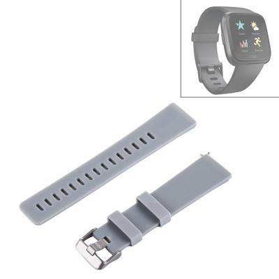 Voor Fitbit versa eenvoudige mode siliconen horlogebandje (grijs)