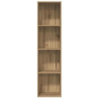 Boekenkast/tv-meubel 36x30x143cm bewerkt hout oud houtkleurig