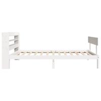 Bedframe zonder matras massief grenenhout wit 75x190 cm - thumbnail
