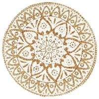 Placemats 6 st rond 38 cm jute wit - thumbnail