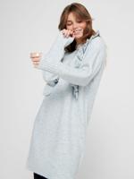 JACQUELINE DE YONG gebreide jurk JDYZIZA met volant lichtblauw - thumbnail