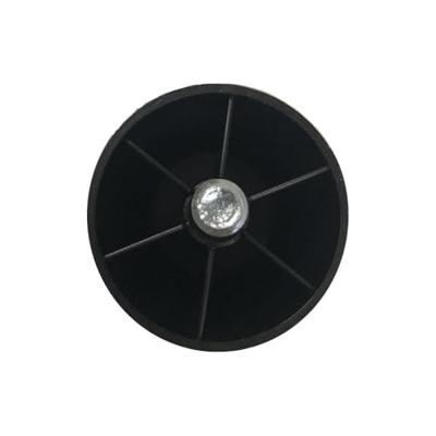 Meubelpoot zwart rond Ø 5 cm en hoogte 5 cm van kunststof (M8)