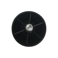 Meubelpoot zwart rond Ø 5 cm en hoogte 5 cm van kunststof (M8) - thumbnail