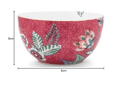 Pip Studio Flower Festival Kom Donkerroze 12 cm