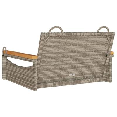 Schommelbank 63x62x40 cm poly rattan grijs - thumbnail