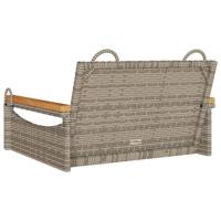 Schommelbank 63x62x40 cm poly rattan grijs - thumbnail