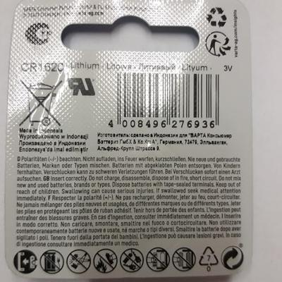 Varta knoopcelbatterij Electronics CR1620 Lithium