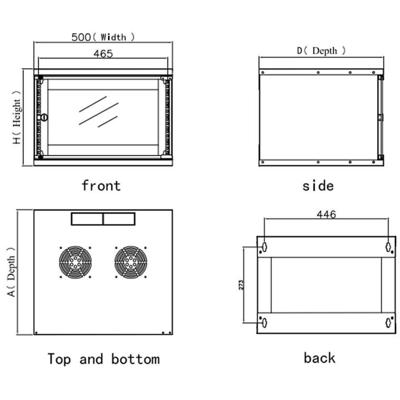 Techly I-CASE EL-1006B32 rack 6U Wandrek Zwart - thumbnail