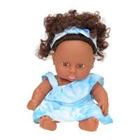 Babypop Krullen met Jurk, 22cm - thumbnail